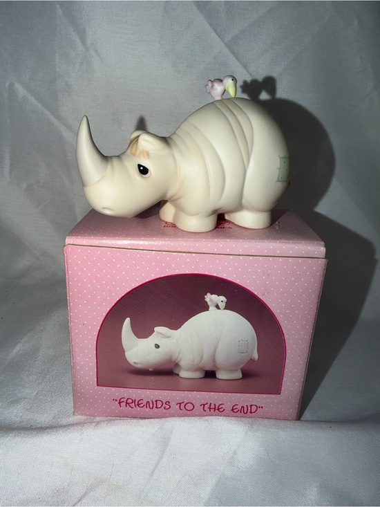 Other - Precious Moments "Friends To The End" Rhino Figurine - 104418 - Vintage 1988 Box